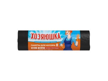 Пакеты для мусора Хозяюшка 120 л 67х100 (10 шт) 0111039371