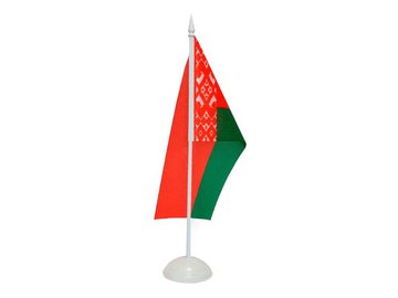 Флаг Республики Беларусь 10х20 см на пластиковой подставке на акции в магазинах 5 элемент
