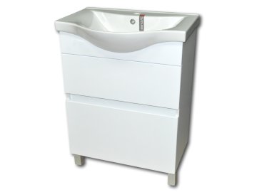 Комплект тумба с умывальником Гамма Р25оФ8-У65 Альбатрос-10065 (белый) в Жодино Ома