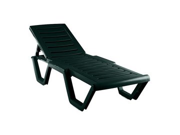 Шезлонг Ellastik Plast Атлант 184x62x33 (темно-зеленый)