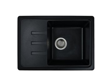 Мойка из каменной крошки WISENT W620-25 (оникс) 620х435 без сифона