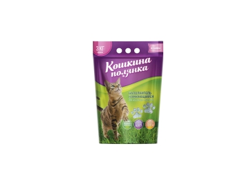 Наполнитель комкующийся бентонитовый "Кошкина Полянка", 3кг