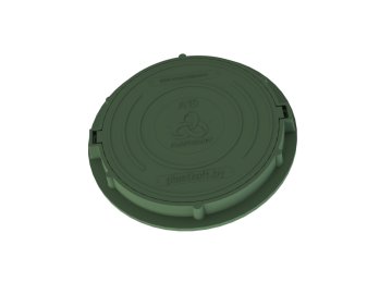 Люк Plastkraft ЛП-Легкий h60мм толщина крышки 25мм (зелёный) (А-15)-63