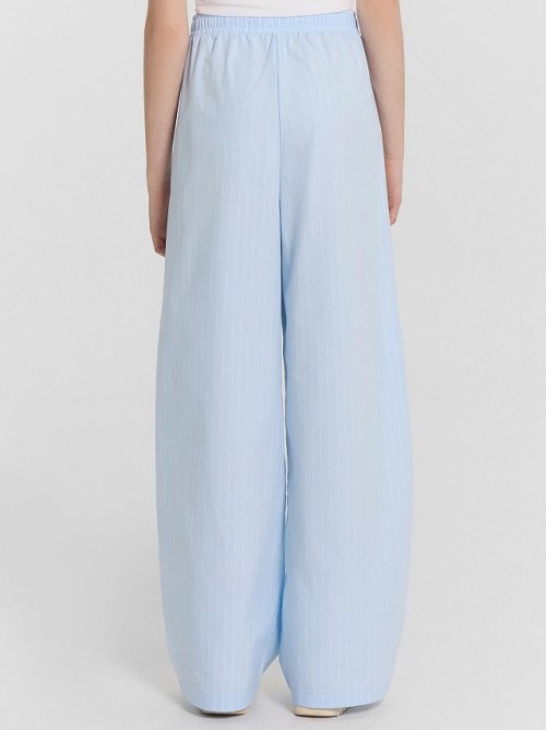 Брюки для девочек голубые в полоску, фото 3 из 4