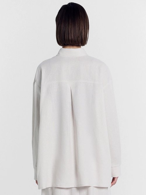 Рубашка женская в светло-бежевом цвете, фото 5 из 5