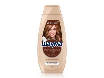 Шампунь ШАУМА Восстановление и Уход для поврежденных и сухих волос, 360 мл