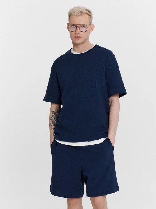 Комплект мужской синий: футболка и шорты, фото 8 из 8