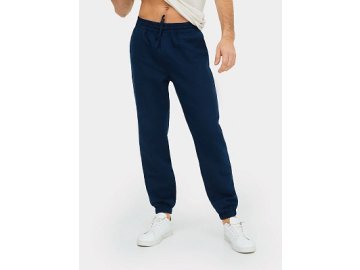 Брюки мужские в синем цвете из хлопка и льна Марк Формель