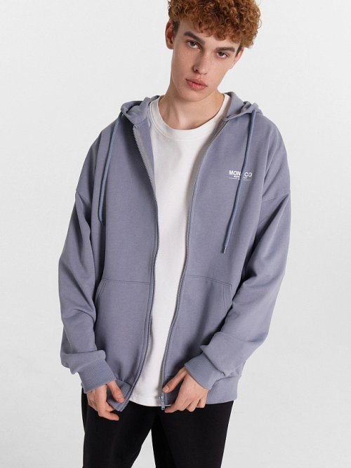 Толстовка мужская серая с надписью "Monaco Monte Carlo", фото 1 из 9