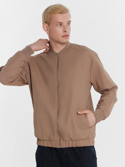 Бомбер мужской бежевый, фото 2 из 5