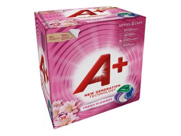 Капсулы для стирки белья A+ Fresh Flowers (Свежие цветы) 38шт*22г
