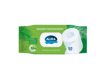Санта акции и скидки Кореличи - Бумага туалетная Aura Ultra Comfort Влажная 50 шт