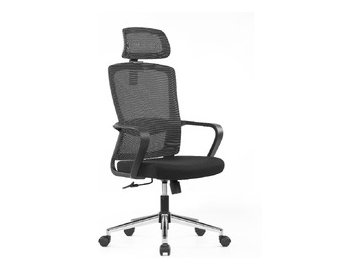 Кресло компьютерное SitZone U-060A сетка/ткань,черный,крестов.хром