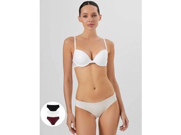 Мультипак слип бикини (3 шт.) из микрофибры в бело-розовых оттенках Марк Формель