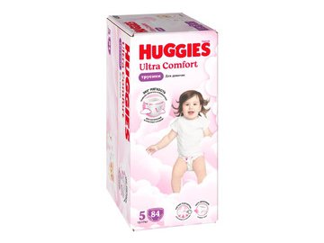 Детские трусики-подгузники Huggies ULTRA COMFORT GIRL Box 5 (12-17кг), 84шт