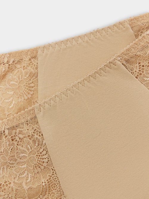 Трусы макси женские бежевые, в наборе, 2 шт, фото 10 из 30