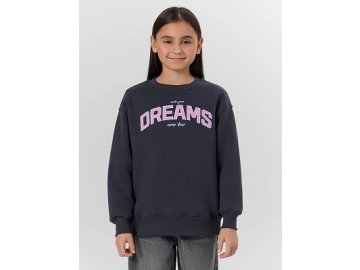 Джемпер для девочек серый с надписью "Make your dreams..." Марк Формель