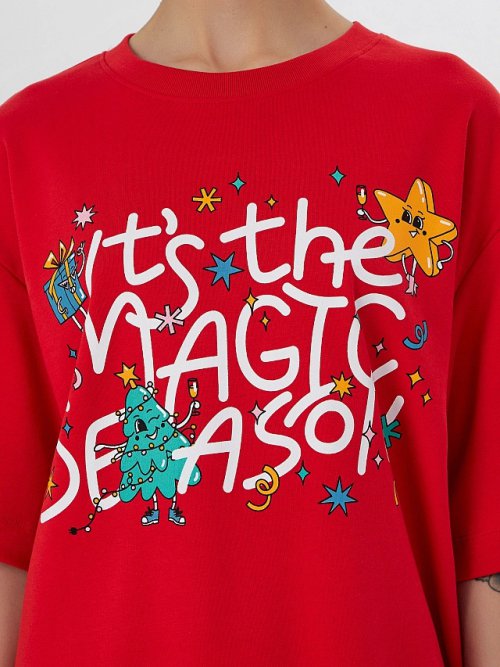 Футболка женская с надписью "It's the magic season", фото 4 из 30