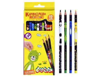 Карандаши цветные КАЛЯКА-МАЛЯКА, 12 цветов, арт. КККМ12-ПЕР