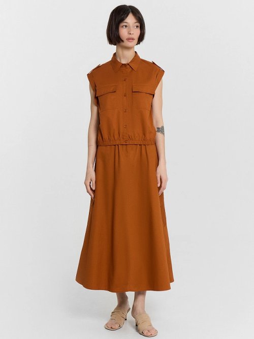 Блузка женская коричневая, фото 3 из 8