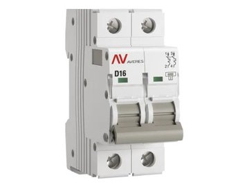 Выключатель автоматический EKF Averes AV-6 2P 16A (D) 6kA