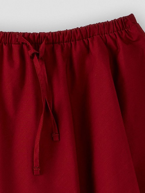 Шорты-юбка женские красные мини из хлопка, фото 6 из 8