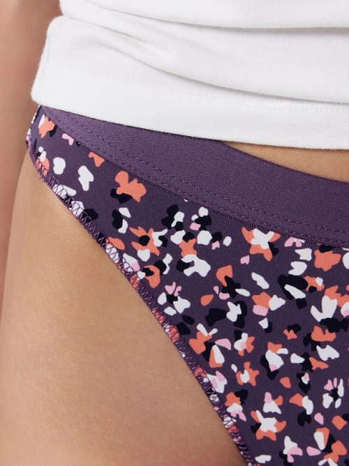 Трусы женские классические фиолетовые с абстракцией, фото 6 из 18