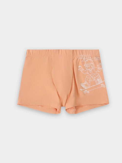 Трусы для мальчиков оранжевые с принтом, фото 1 из 9