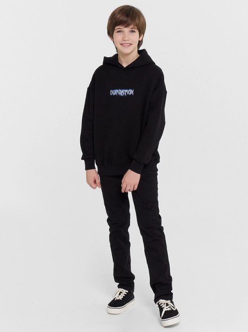 Худи для мальчиков черное с принтом "Inspiration", фото 3 из 7