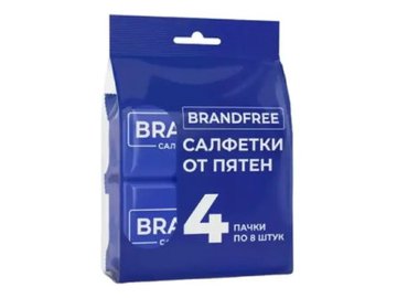 Влажные салфетки BRANDFREE для удаления пятен на одежде и тканях 32 шт