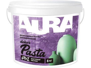 Штукатурка декоративная Aura Dekor Pasta №1 (0,1) 8кг белая на акции в магазинах Ома