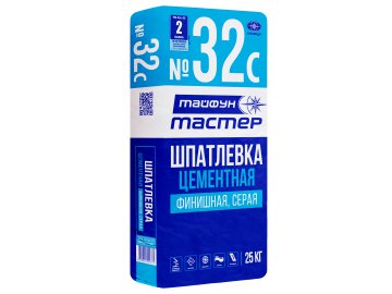 Шпатлевка цементная финишная Тайфун Мастер №32С 25 кг на акции в магазинах Ома