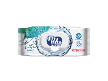 Салфетки влажные Ultra Fresh Premium Antibacterial 60 in