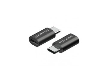 Переходник breaking 24502 micro-usb - usb-c (черный) Электросила