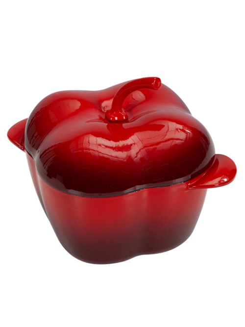 Кокот чугунный эмалированный Pepper red 3,3L, фото 8 из 13
