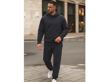 Теплый комплект мужской серый из футера с начесом