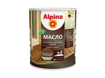 Масло Alpina для террас лестниц и мебели шелк-глянц браз палис 2,0л/1,80кг в Минске Ома