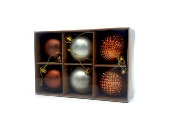 Набор шаров Калядны час Marron 6см 6шт O5318-646 Ома