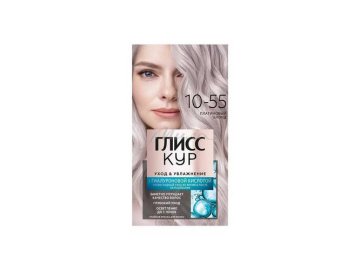 Краска для волос ГЛИСС КУР Уход & Увлажнение стойкая, тон 10-55 Платиновый блонд