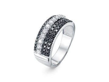 Кольцо декоративное Brilliant Style, белое золото 585 проба, вставка бриллиант