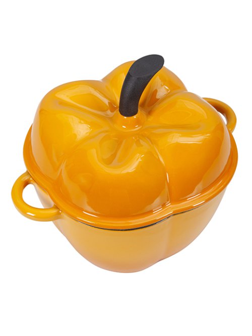 Кокот чугунный эмалированный Paprika yellow 2L, фото 8 из 12