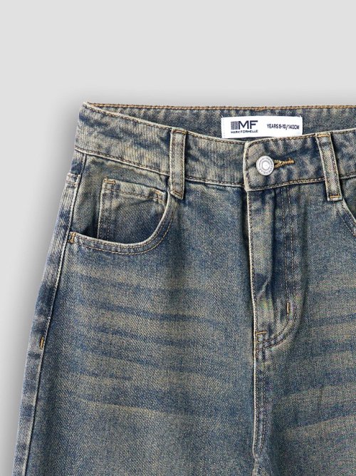 Джинсы для девочек Baggy fit с высокой посадкой, фото 10 из 10
