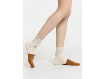 Носки женские серые с рисунком в виде медведей