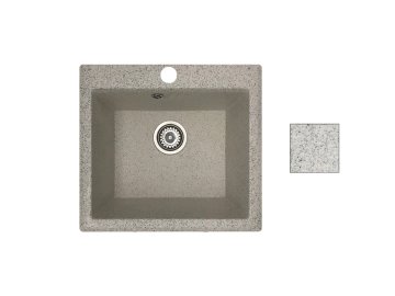 Мойка из каменной крошки MINI олово 50х46 см. в компл. с сифоном