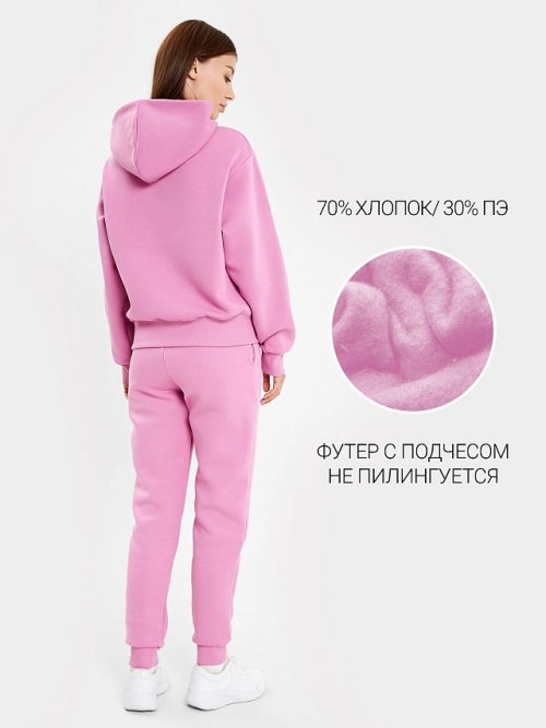 Комплект женский (худи, брюки) в розовом оттенке, фото 2 из 5