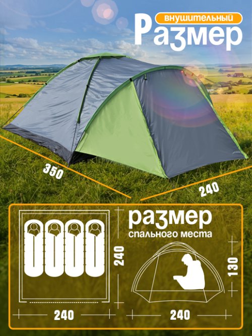 Палатка туристическая WoodLand, фото 2 из 44