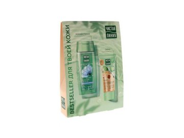 Подарочный набор ЧИСТАЯ ЛИНИЯ Лосьон-тоник, 100 мл + очищающий скраб для лица, 50 мл Мила