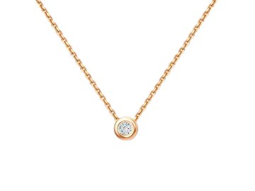 Колье LUCKY DIAMOND, красное золото 585 проба, вставка бриллиант