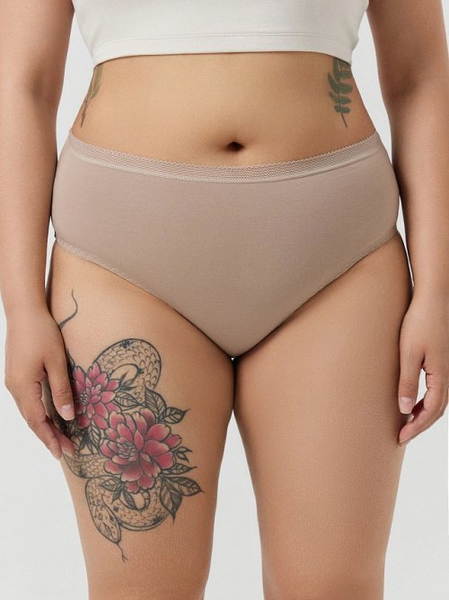 Трусы макси женские бежевые, фото 2 из 7