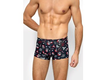 Мужские трусы-боксеры в расцветке "Санта на черном" Марк Формель